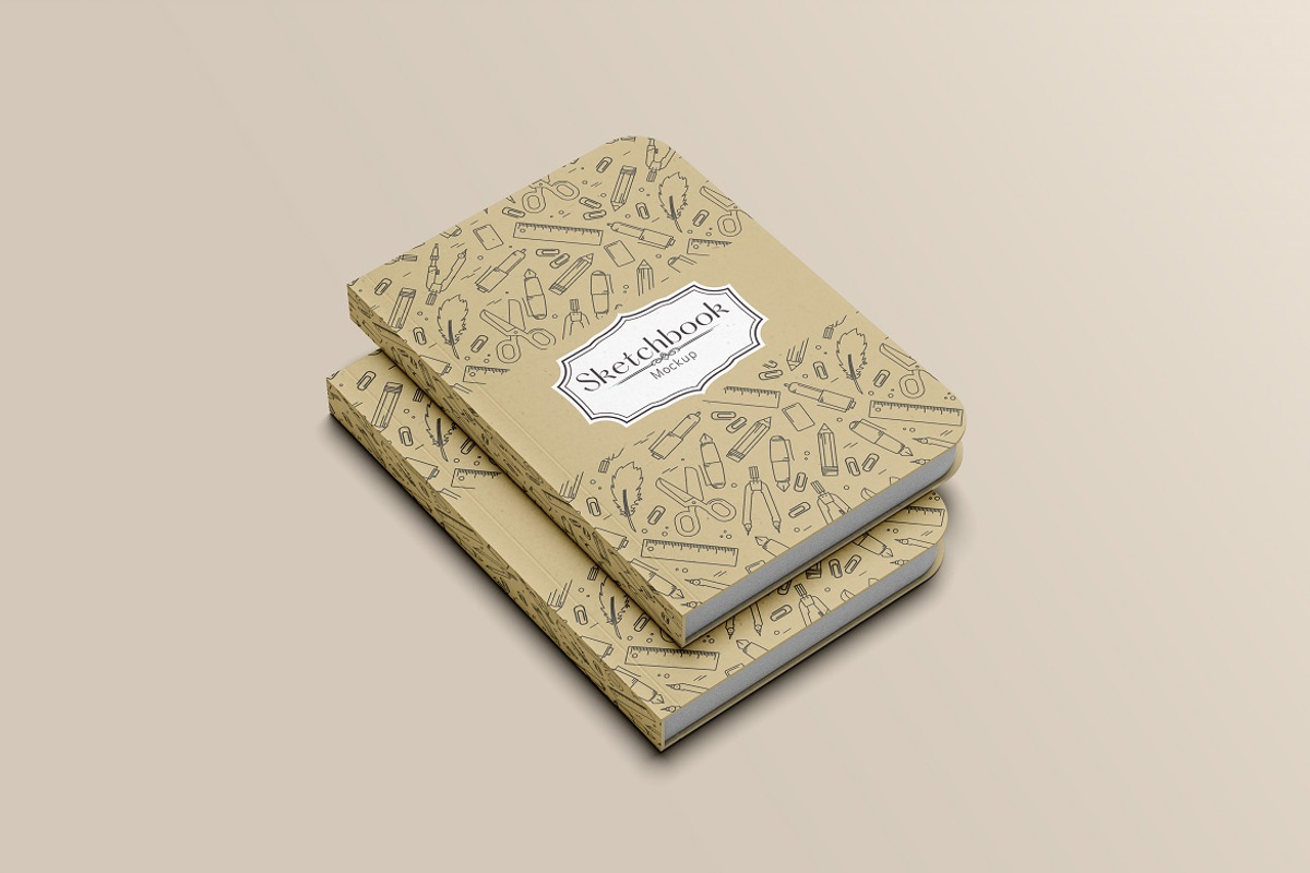 sketchbook mockup, a Books & Magazine Mockup by graphic_keY (Photo 3 of 4)