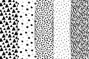 Sketch monochrome seamless patterns, a Pattern Graphic by Tumana_Net (Thumbnail 3 of 7)