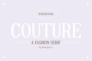 COUTURE Classic Serif Display Font