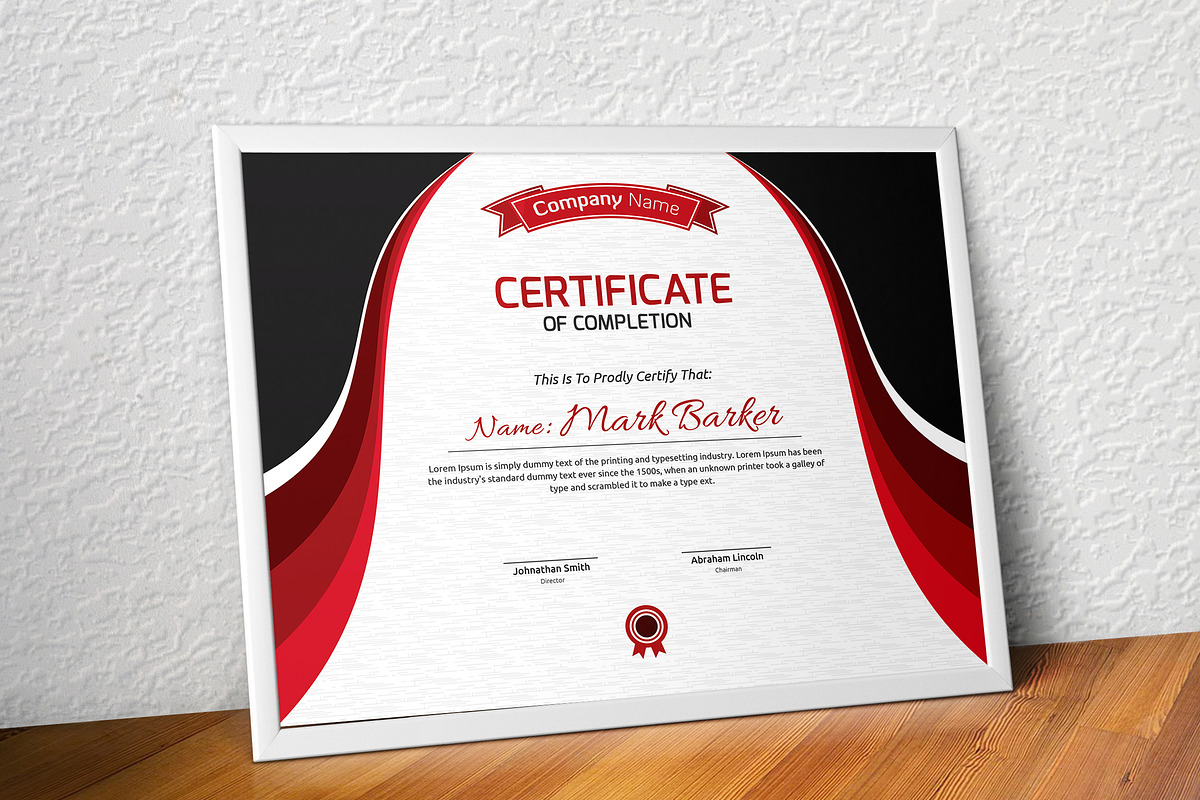 Certificate Word | PSD | AI, a Stationery Template by Curve Design (Photo 2 of 4)
