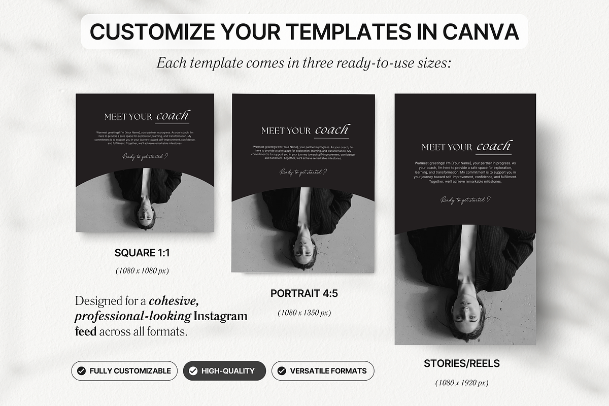 Coach Instagram Templates Bundle Kit, a Social Media Template by DigiPax (Photo 7 of 12)