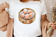 Watercolor Chinese Dim Sum Clipart, an Illustration by Canvas Craft (Thumbnail 7 of 8)