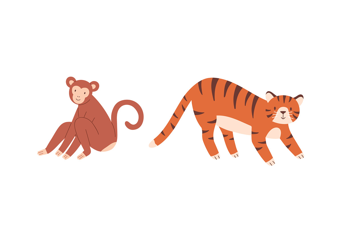Cute wild animals set, an Animal Illustration by Good Studio (Photo 3 of 3)