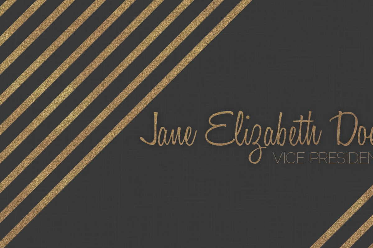 Black & Gold Glitter Business Card, a Business Card Template by Dream in Color Studio (Photo 2 of 3)