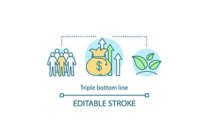 Triple Bottom Line Concept Icon