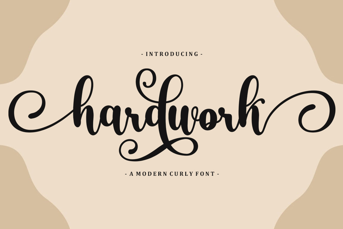 Hardwork, a Script Font by Bosstype Studio (Photo 1 of 7)