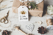 Natural Christmas. Watercolor & Gold, a Decorative Illustration by NataliVA (Thumbnail 5 of 8)