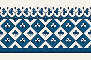Blue Indian Block Print: Border Vol2, a Pattern Graphic by StabuLaRasa illustration (Thumbnail 2 of 13)