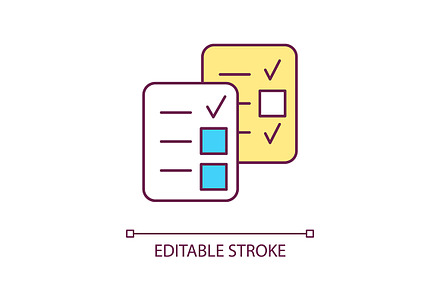 Checklist RGB color icon, an Outline Icon by bsd studio