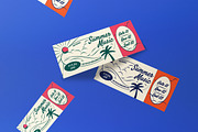 Cream Retro Summer Music Ticket, a Card Template by graphicook (Thumbnail 3 of 3)