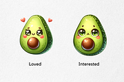 Cute Avocado Face Expressions, a Food Illustration by jvxvxnism (Thumbnail 8 of 11)
