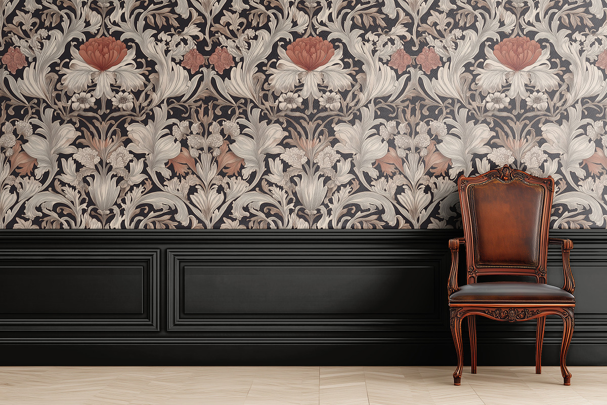 Vintage Wallpaper Paneling Mockup, a Household Mockup by 1001 mockups (Photo 7 of 7)