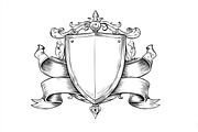 Hand-Drawn Heraldic Shield and Ribbo, an Object Graphic by BIPLOB EXPERT (Thumbnail 2 of 8)