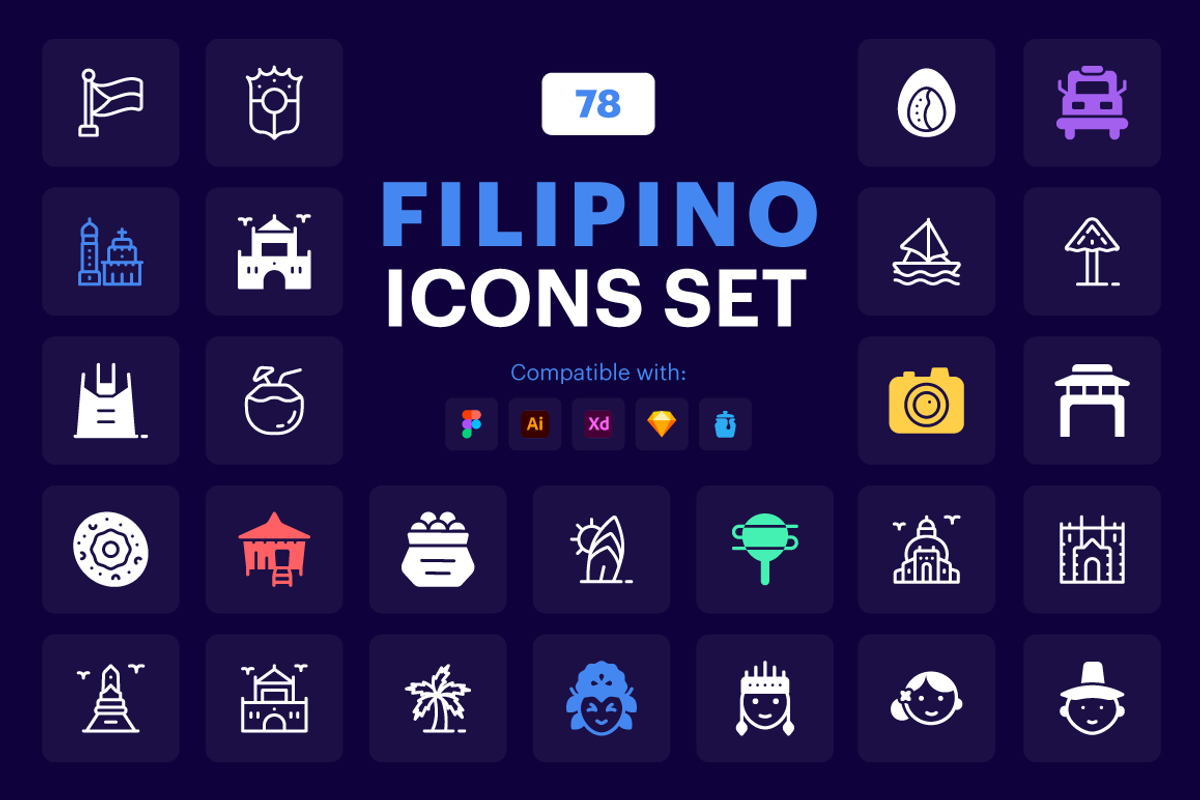 Filipino Icons Set, an Outline Icon by Brickclay (Photo 1 of 9)