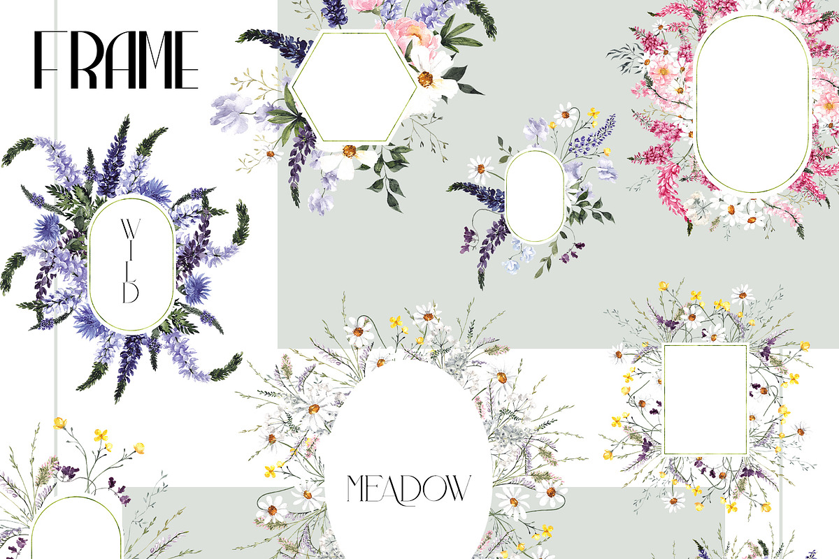 Wild Garden. Watercolor wildflowers., an Object Illustration by ma_i_vi (Photo 6 of 11)