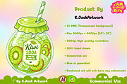 Cute Kiwi Soda Clipart PNG, a Food Illustration by K.JackArtwork (Thumbnail 4 of 4)