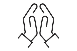 Pray Icon Vector, Praying Hands