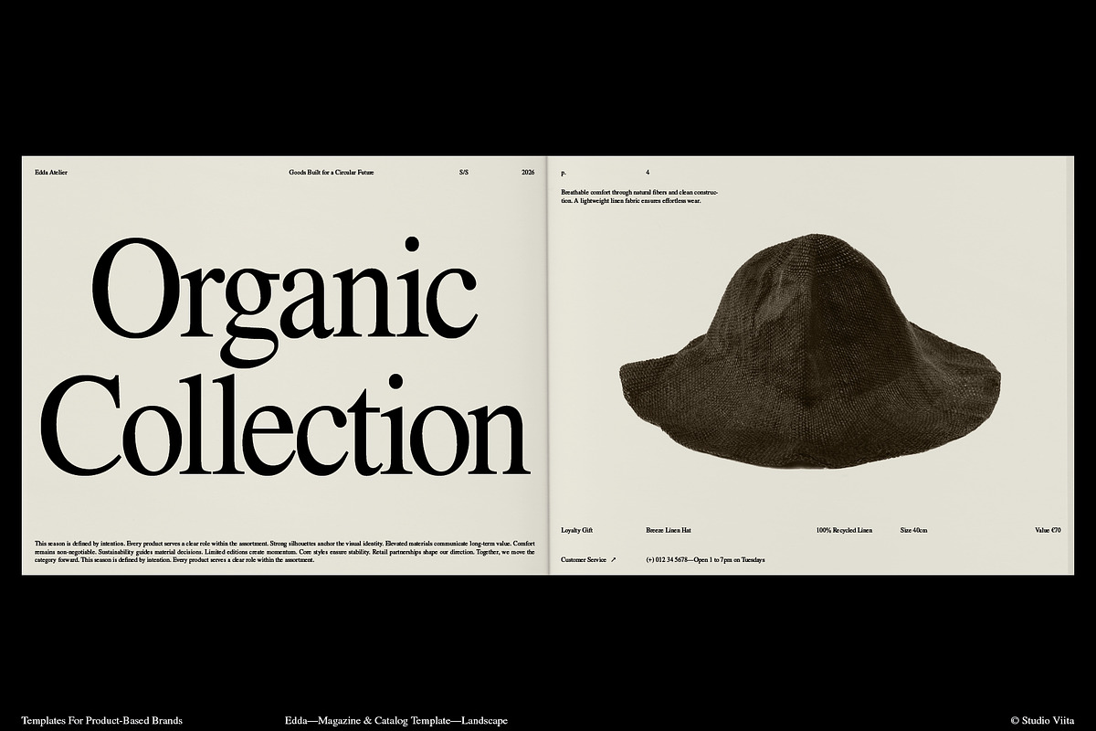 Horizontal Magazine Template⸻Edda, a Magazine Template by Studio Viita (Photo 1 of 9)