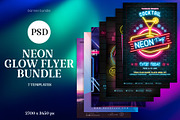 7 Neon Glow Flyer Bundle, a Social Media Template by PopotLane (Thumbnail 1 of 5)