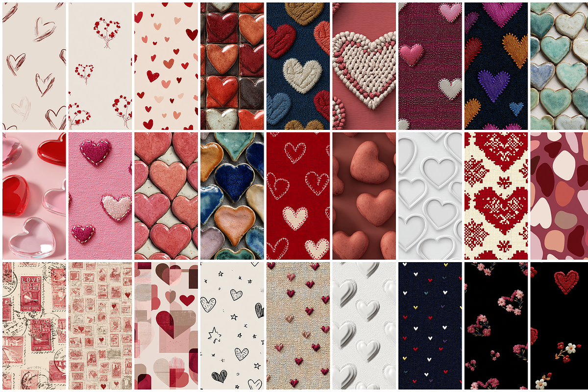 110 Valentines Day Seamless Patterns, a Pattern Graphic by mkStudioLab (Photo 3 of 5)