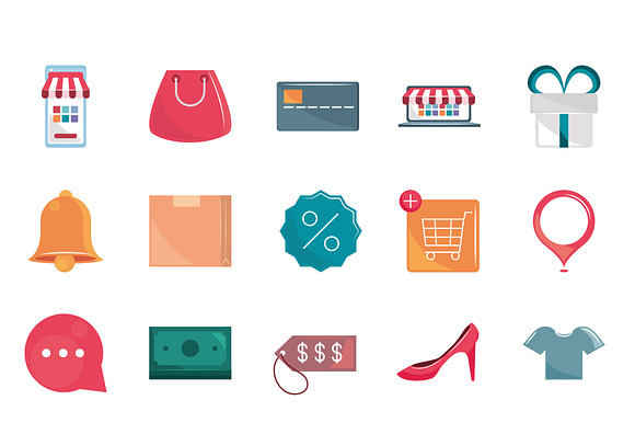 Online Shopping Icons Set preview 2