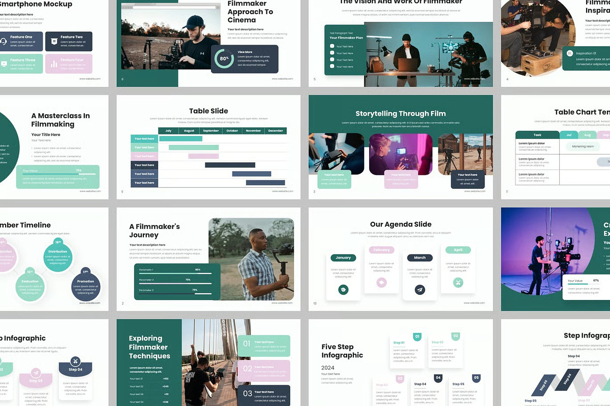 Filmmaker Movie Powerpoint Templates, a Presentation Template by Fit-tee (Photo 2 of 2)