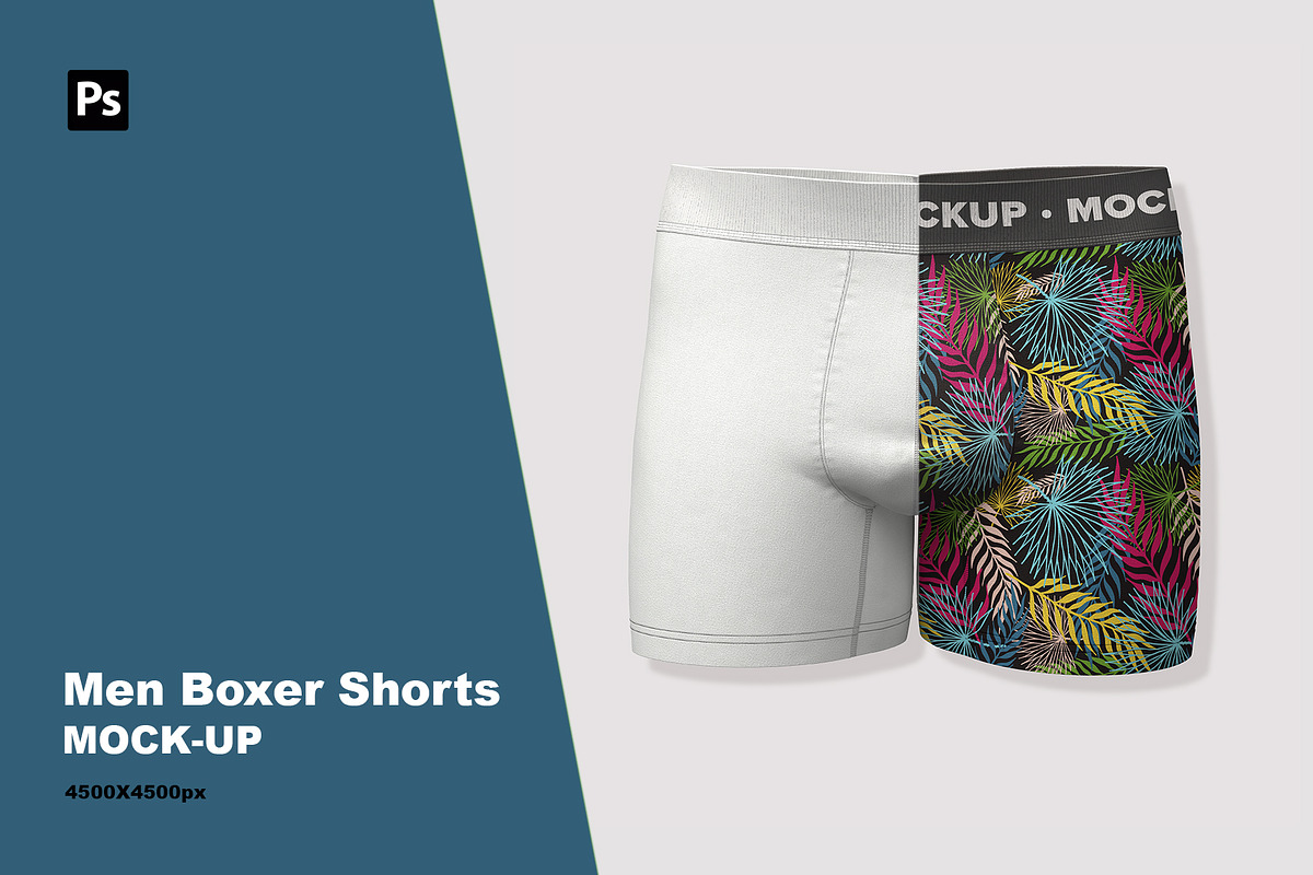 Men's Boxer Briefs Mockup, a Bottom Mockup by Irena Matiash shop (Photo 1 of 5)
