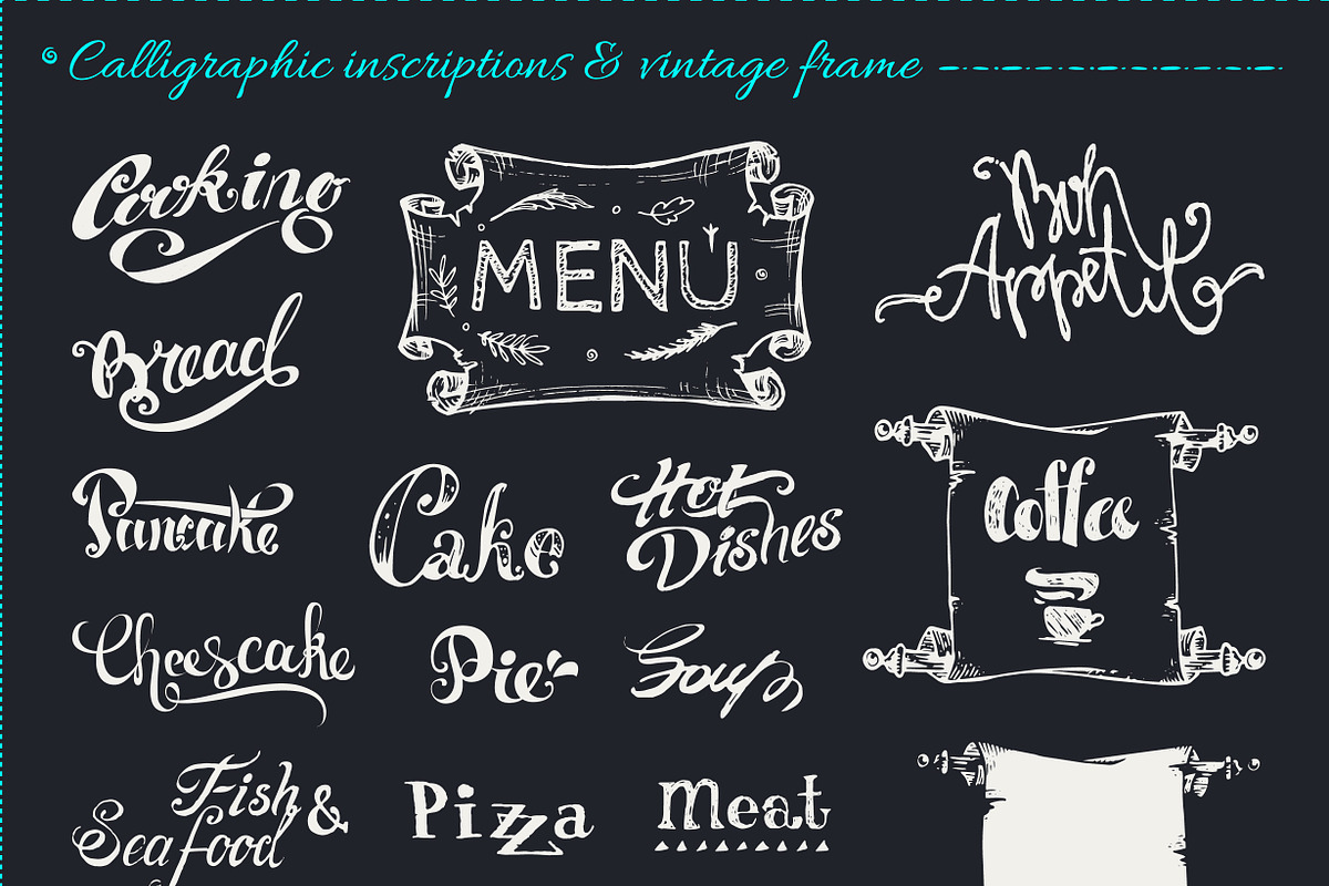 Hand-drawn Cooking and Food Icons, a Decorative Illustration by Margo Miller (Photo 9 of 48)