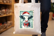 Christmas Animal Postage Stamps Clip, a Seasonal Illustration by Rose Art (Thumbnail 6 of 7)