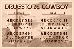 Drugstore Cowboy Font Family