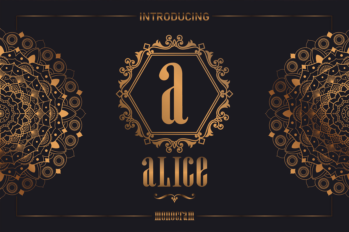 Alice Monogram Decorative Fonts, a Font by Fox7 By Rattana | Creative ...