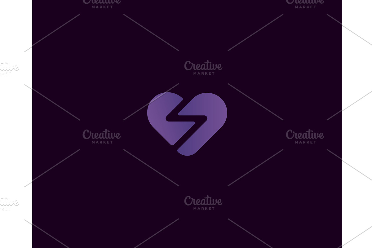 A heart and a lightning logo, a Templates & Theme by Himalia1