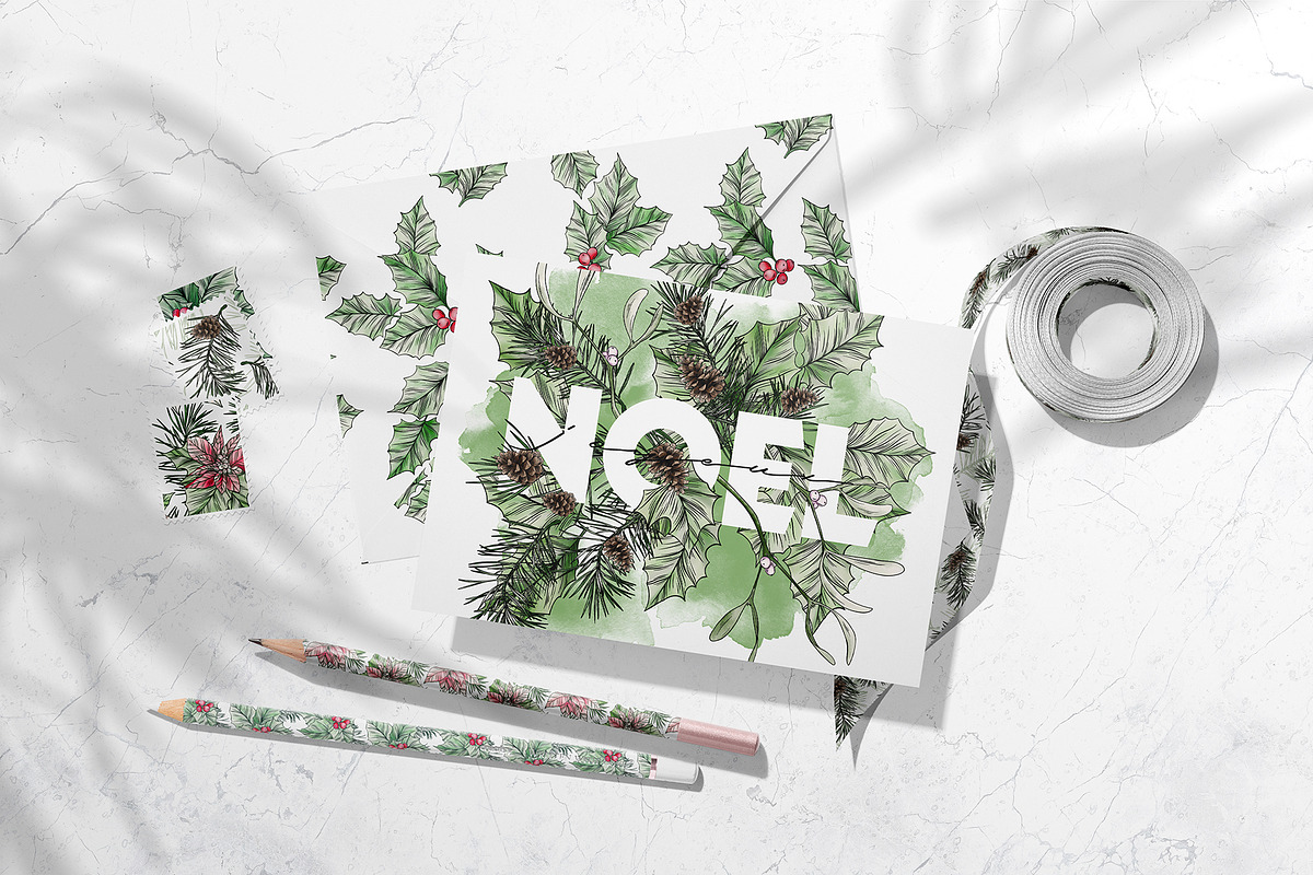 Watercolor christmas illustrations, a Decorative Illustration by Tanya Vollar (Photo 9 of 12)