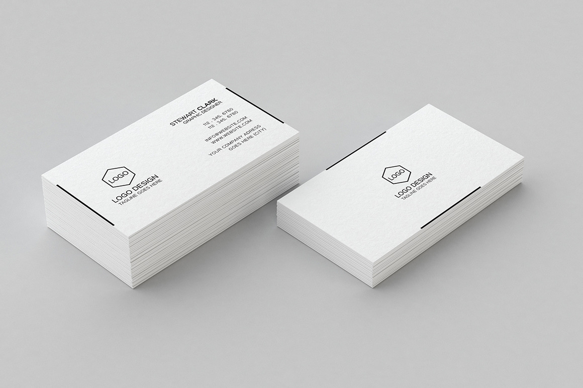 Simple Minimal Business Card Design, a Business Card Template by Shahjhan