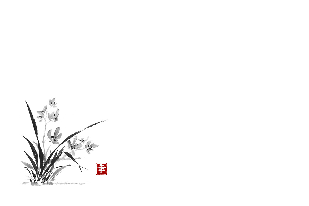 Sumi-e ink painting. Minimalism., an Illustration by Elina_Li (Photo 26 of 38)