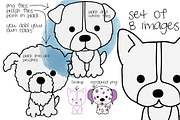 Precious Pups Clipart and Brushes, an Illustration by Colors on Paper (Thumbnail 2 of 2)