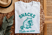 Snacks Make Me Nicer PNG, Raccoon, an Illustration by SharpMarketplace (Thumbnail 5 of 9)