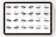 Anime & Manga Eyes Procreate Stamps, a Brush Add-On by sundrameda (Thumbnail 5 of 12)