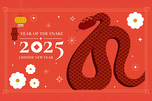 Happy Chinese new year 2025, a Seasonal Illustration by Creative Graphics