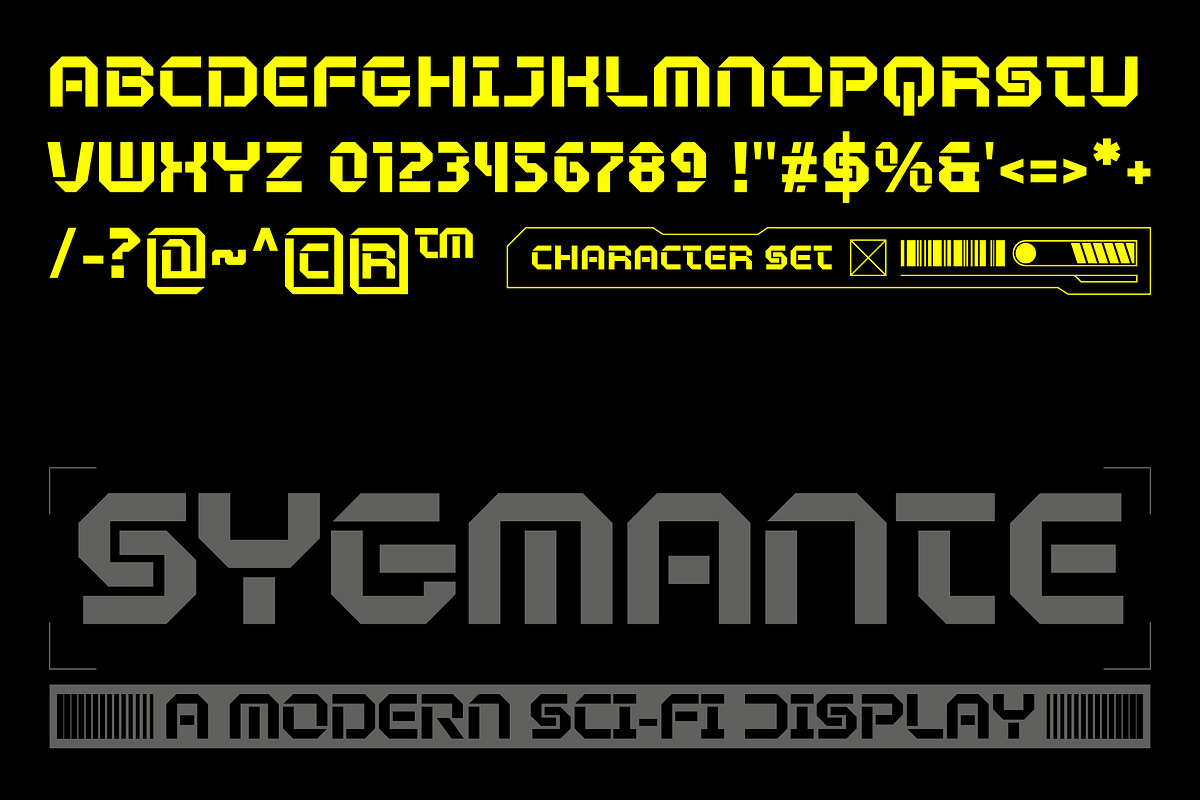 Sygmante – Modern Sci-Fi Display, a Sans Serif Font by Drizy (Photo 4 of 10)