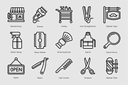 Barbershop Icons, an Outline Icon by Tekuni (Thumbnail 3 of 6)