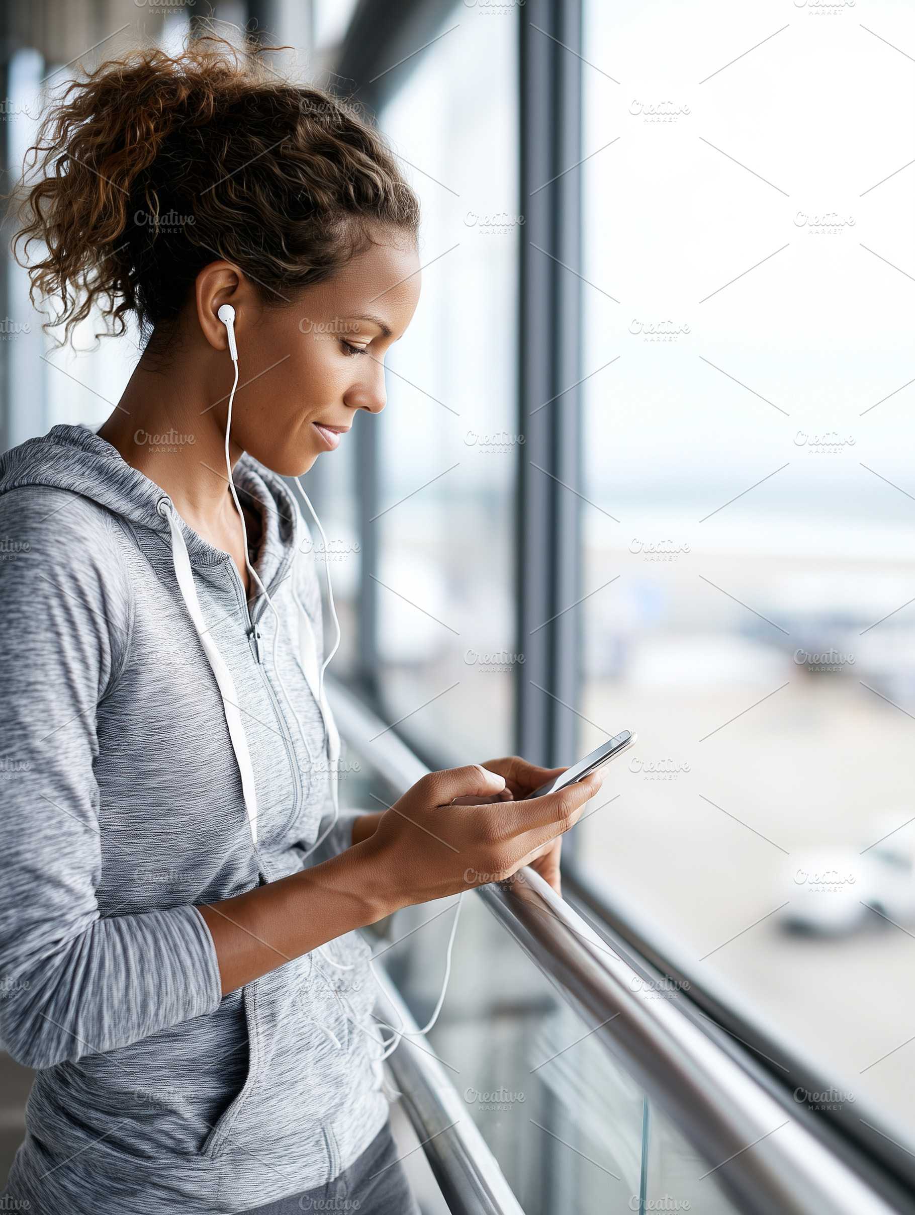 Young woman in sportswear with, a Person Photo by MistyDay