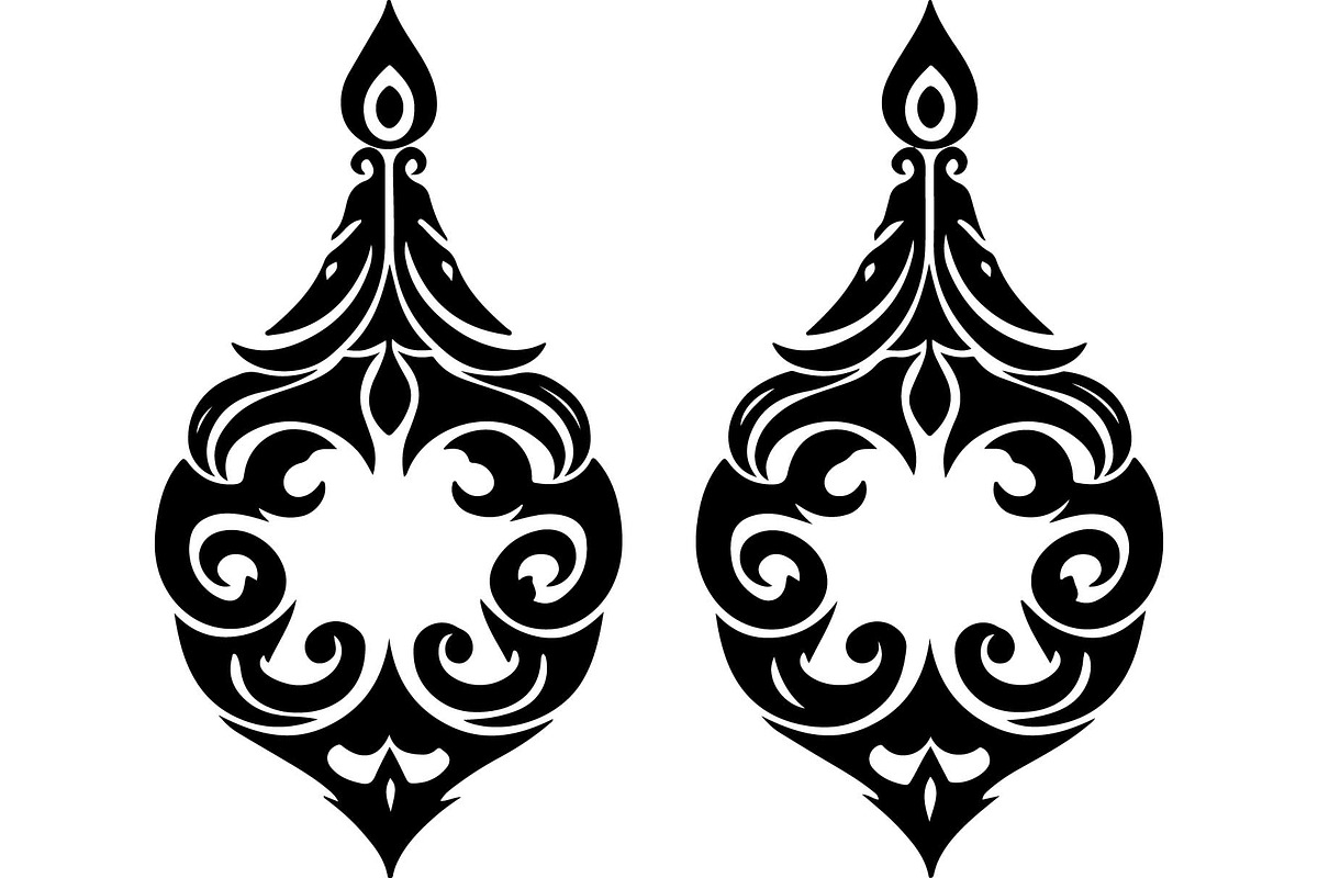 Vintage Ornamental Earrings Bundle, an Object Graphic by Gfx_Store (Photo 6 of 13)