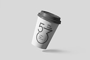 Disposable Coffee Cup Mock with Lid, a Cups & Container Mockup by graphypix (Thumbnail 4 of 4)