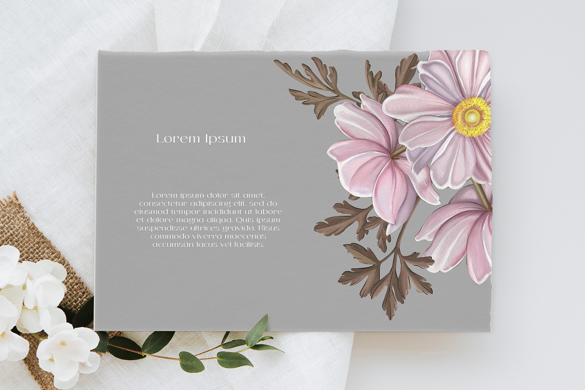 Pink floral bloom Individual element, a Decorative Illustration by DamriNa art (Photo 3 of 10)