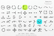 60 Arrows Line Icons, an Outline Icon by Ksenia Shmakova (Thumbnail 2 of 3)