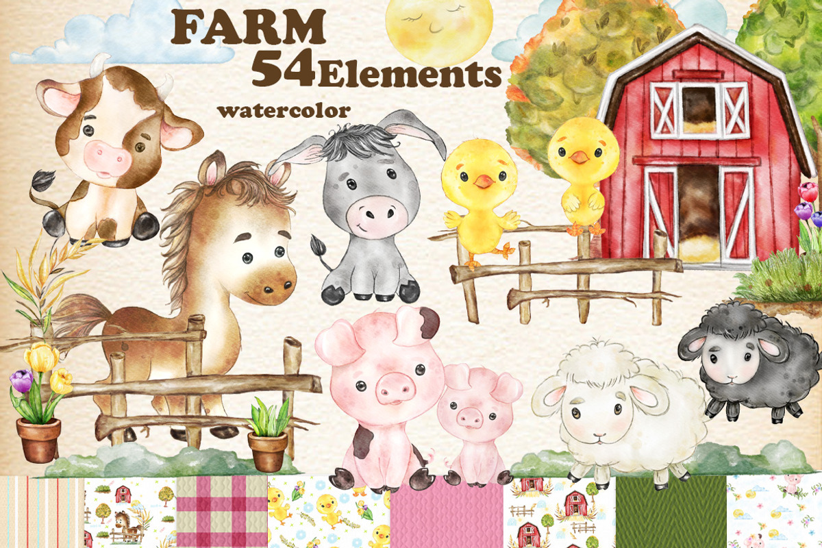 Farm animals png Barnyard Animals, an Animal Illustration by vivastarkids (Photo 1 of 8)