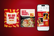 Pasta Restaurant Social Media Pack, a Flyer Template by The Good Store (Thumbnail 2 of 4)
