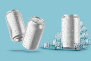 330ml 6 Metallic Can Mockups, a Product Mockup by Graphic Bird (Thumbnail 4 of 9)