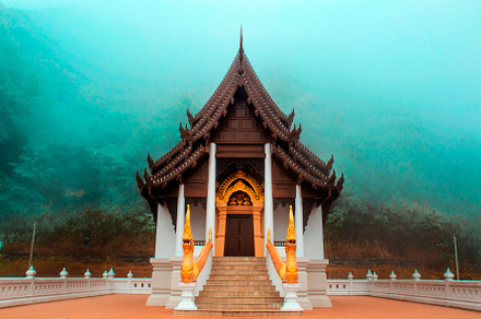 Thai temple featuring temple, wat, and architecture